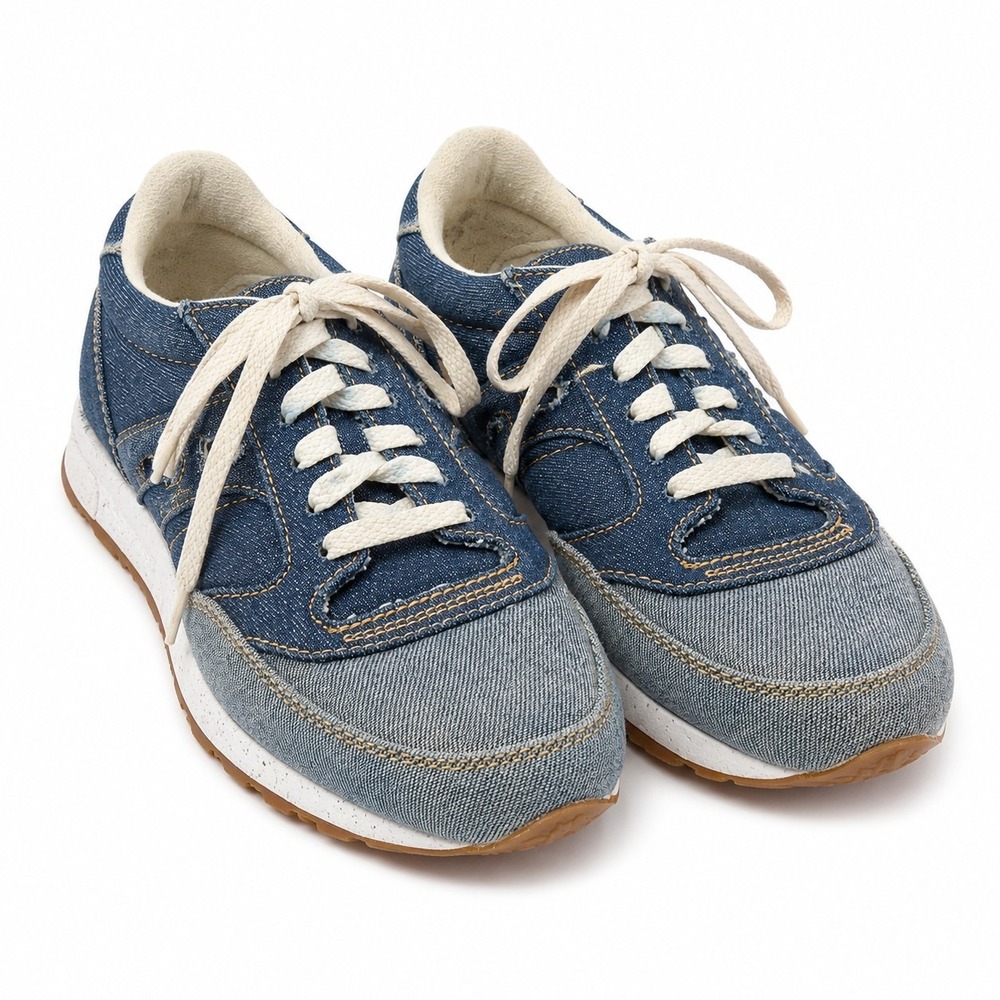 SAUCONY Jazz Original Denim Sneaker Womens Sz 9 Blue White Speckled Midsole GUC